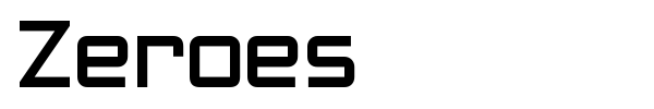 Zeroes font preview